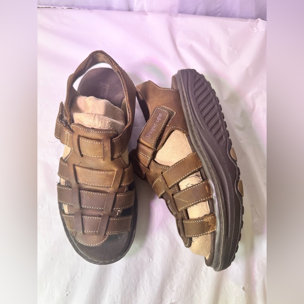 Skechers Tan Platform Sandals - Picture 5 of 10
